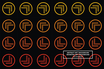 Circles and Triangles Shapes Orange and Yellow Colors Geometric Pattern Abstract Pattern Seamless Pattern