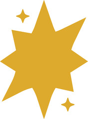 Hand drawn sparkling stars collection