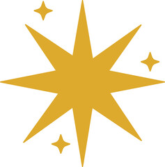 Hand drawn sparkling stars collection