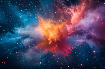 Naklejka premium Colour full glow of space