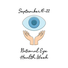 line art of National Eye Health Week good for National Eye Health Week celebrate. line art.
