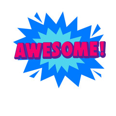Comic Awesome sticker word