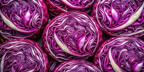 Obraz premium Vibrant red cabbage background , vegetables, healthy eating, fresh produce, colorful