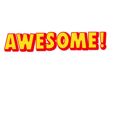 Awesome sticker word