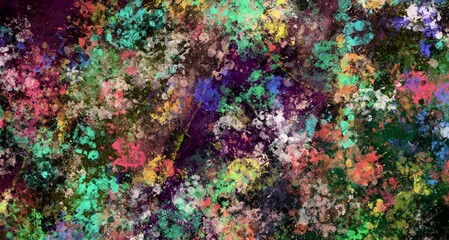 Abstract background with watercolor splashes, background full of colorful paint, simple background with paint