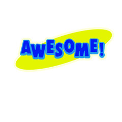 Awesome sticker word