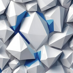 Obraz premium Modern aesthetic white polygonal background with a blue spot.