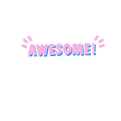 Korean Awesome sticker word