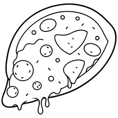 Obraz premium pizza coloring page in a coloring book