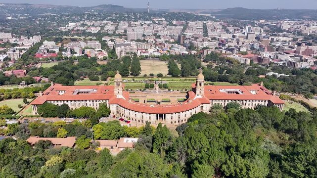 Union Buildings At Pretoria In Gauteng South Africa. Government Building. Landscape Urban. Pretoria At Gauteng South Africa. Government Office Scenery. Union Buildings.