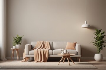 Abstract wallpaper background living room couch plant