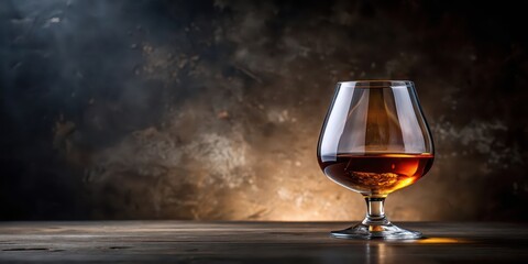 Full glass brandy bottle on a dark background, brandy, bottle, liquor, alcohol, beverage, glass, drink, dark