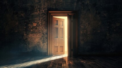A door opening out of the dark