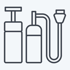 Icon Hand Pump. related to Backpacker symbol. line style. simple design editable. simple illustration