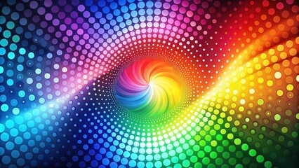 Obraz premium Colorful abstract rainbow swirl dots background wallpaper, abstract, colorful, paint, explosion, swirl, dots, background