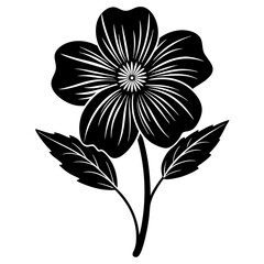 Nemophila flower vector silhouette illustration