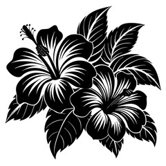 Nemophila flower vector silhouette illustration