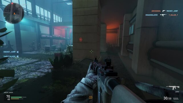 Gameplay Of Internet Multiplayer In First-person Shooter Video Game. Using Assault Rifle To Defeat Enemies In First-person Game. Internet Gaming. Fun Internet First-person Game. Defusing Bomb. Victory