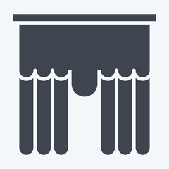 Icon Valances. related to Curtains symbol. glyph style. simple design editable. simple illustration