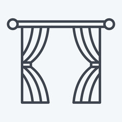 Icon Italian. related to Curtains symbol. line style. simple design editable. simple illustration