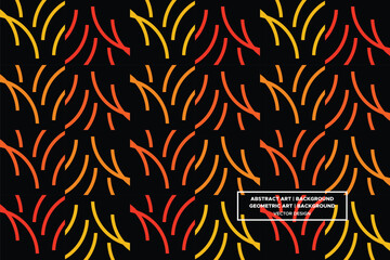 Circular Line Shapes and Designs Orange and Yellow Colors Geometric Pattern Abstract Pattern Seamless Pattern