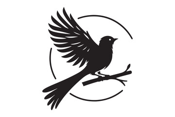 Silhouettes of Birds. Black-winged Shadows. Flock of Birds in Elegant Shapes across the twilight sky. Graceful Avian Outlines. Aerial Dance of Feathered Creatures. Sleek Soaring Birds on the Horizon.