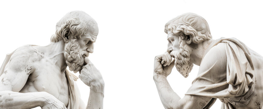 marble statue philosophers isolated on transparent background	 - Powered by Adobe