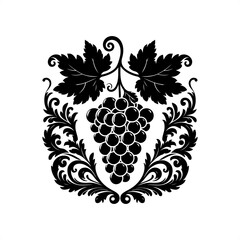 vegetable in decorative emblem ornament.