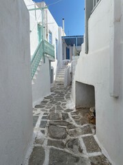 narrow street in Paros island
