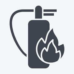 Icon Fire Extinguisher. related to Firefighter symbol. glyph style. simple design editable. simple illustration 1