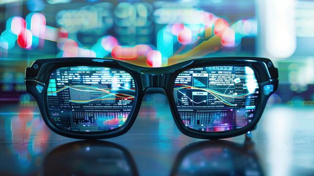 Augmented reality glasses displaying bankruptcy options