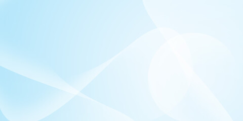 Graphic illustrations of curves and wavy lines. Geometric wallpaper, light blue gradient background. Templates for websites, covers, and background designs.