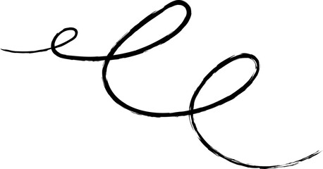 Spiral and swirl brush strokes. Design decoration