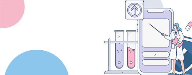 Medical characters fighting the epidemic flat vector concept operation hand drawn illustration
