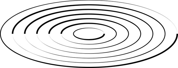 Obraz premium Oval icons with lines. Geometric shape