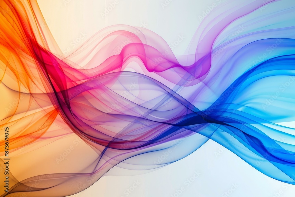 Poster vibrant and colorful abstract wave background with smooth flowing gradient design. modern artistic c