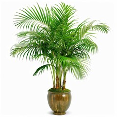 very tall plant pot photography on white background