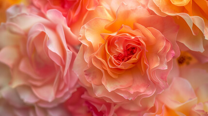 Abstract background on the theme of breeding new varieties of garden roses Floral red beautiful background