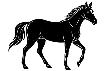 Horse silhouette  vector illustration 