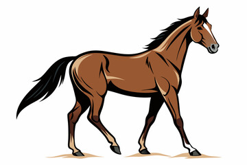 Obraz premium Horse vector illustration on white background 