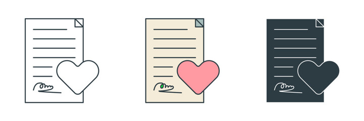 Divorce Icon symbol vector illustration isolated on white background