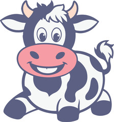 Cute cow illustration 
