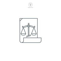 Legal Advice Icon symbol vector illustration isolated on white background