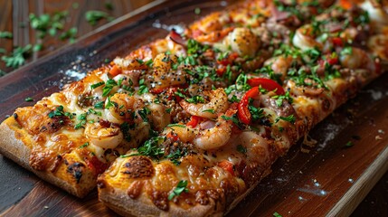 Delicious Seafood Pizza