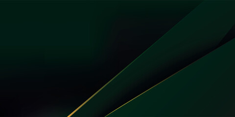 Abstract futuristic dark green background template vector with overlapping shadows and lights. vector