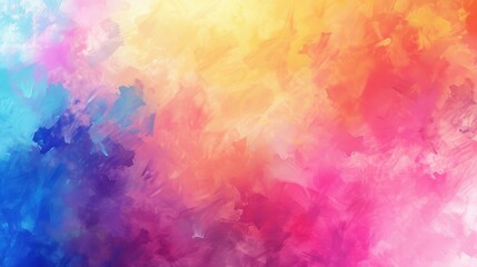 Vibrant abstract watercolor background with multicolor hues including blue, pink, and yellow. Ideal for creative and artistic design projects.