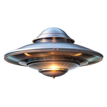 UFO Unidentified flying object on white background
