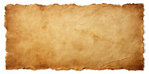 Vintage paper with torn edges showing aged texture and brown color , antique, old, vintage, texture, background, parchment, ancient