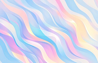 Abstract Colorful Background with Wavy Pastel Lines