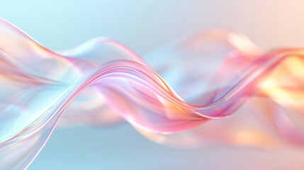 Abstract pastel colored wave pattern background, showcasing soft and smooth flowing lines in delicate hues.